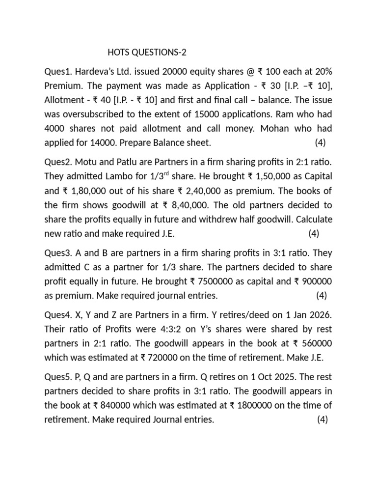 Accounting Journal Entries for Partnerships | PDF