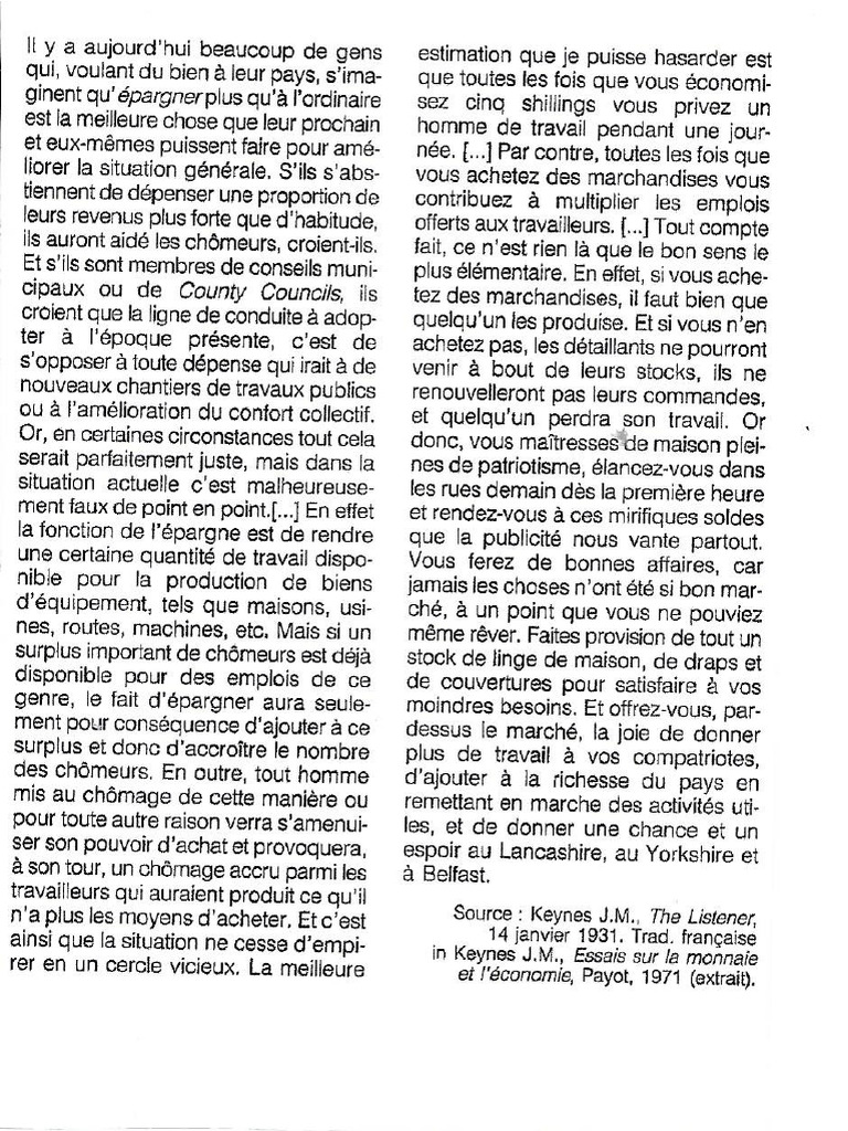 Extrait Keynes 1 | PDF