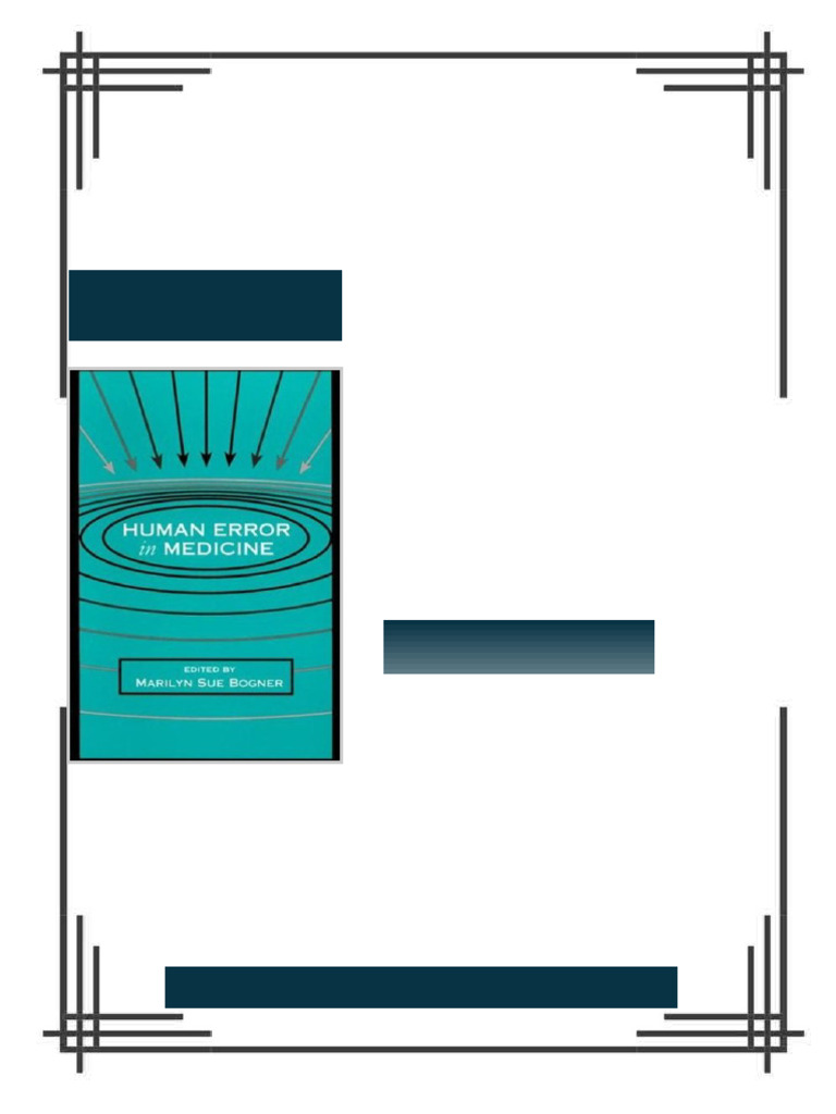 Human Error in Medicine First Edition Bogner eBook ARC digital version | PDF | Chernobyl Disaster