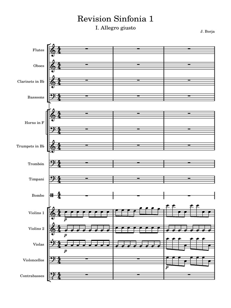 Sinfonia 1 Revision for Orchestra | PDF | Orchestral Music | Classical ...