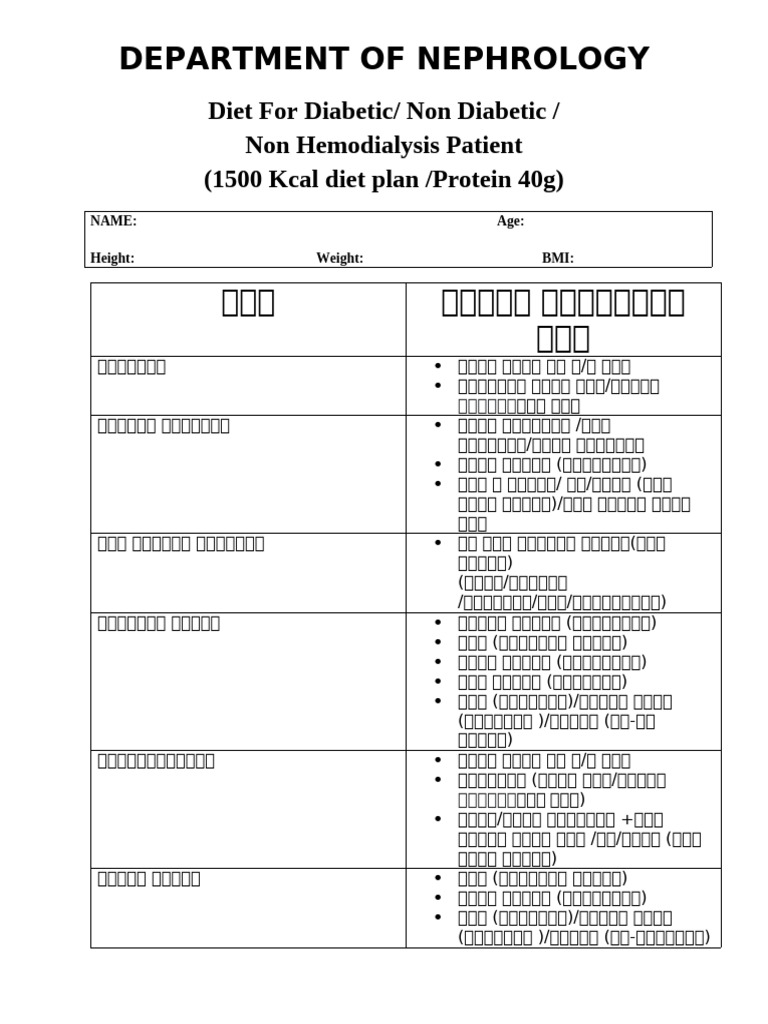 Food Chart | PDF
