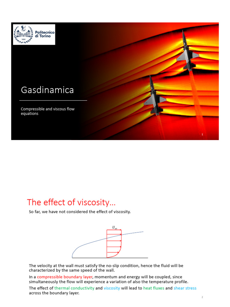 Compressible Viscous Flow Equations | PDF | Boundary Layer | Viscosity