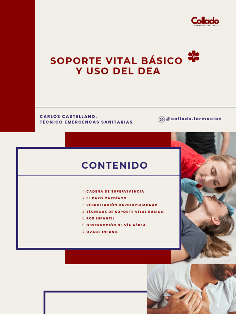 Soporte Vital Básico y DEA | PDF | Reanimación cardiopulmonar | Cardiología