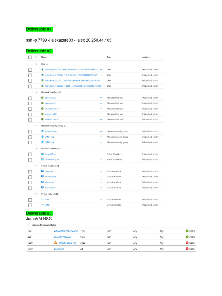 SSH Access and NSG Configuration Guide | PDF