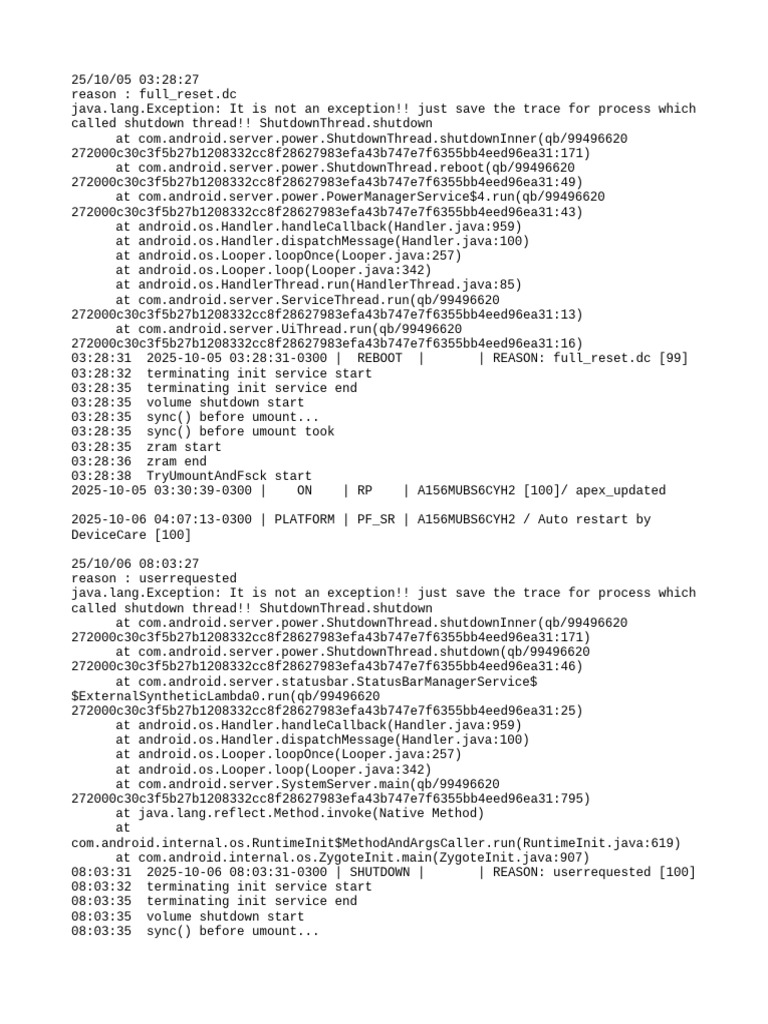 Power Off Reset Reason Backup | PDF | System Software | Operating ...