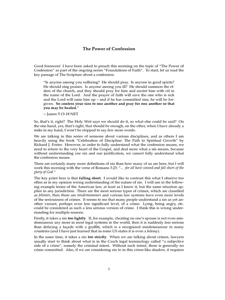 Confession-article | PDF | Confession (Religion) | Penance