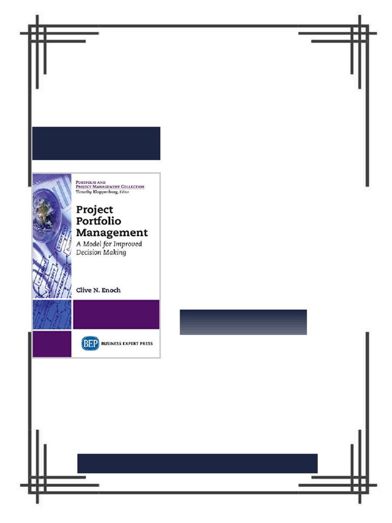 Project portfolio management a model for improved decision making First ...