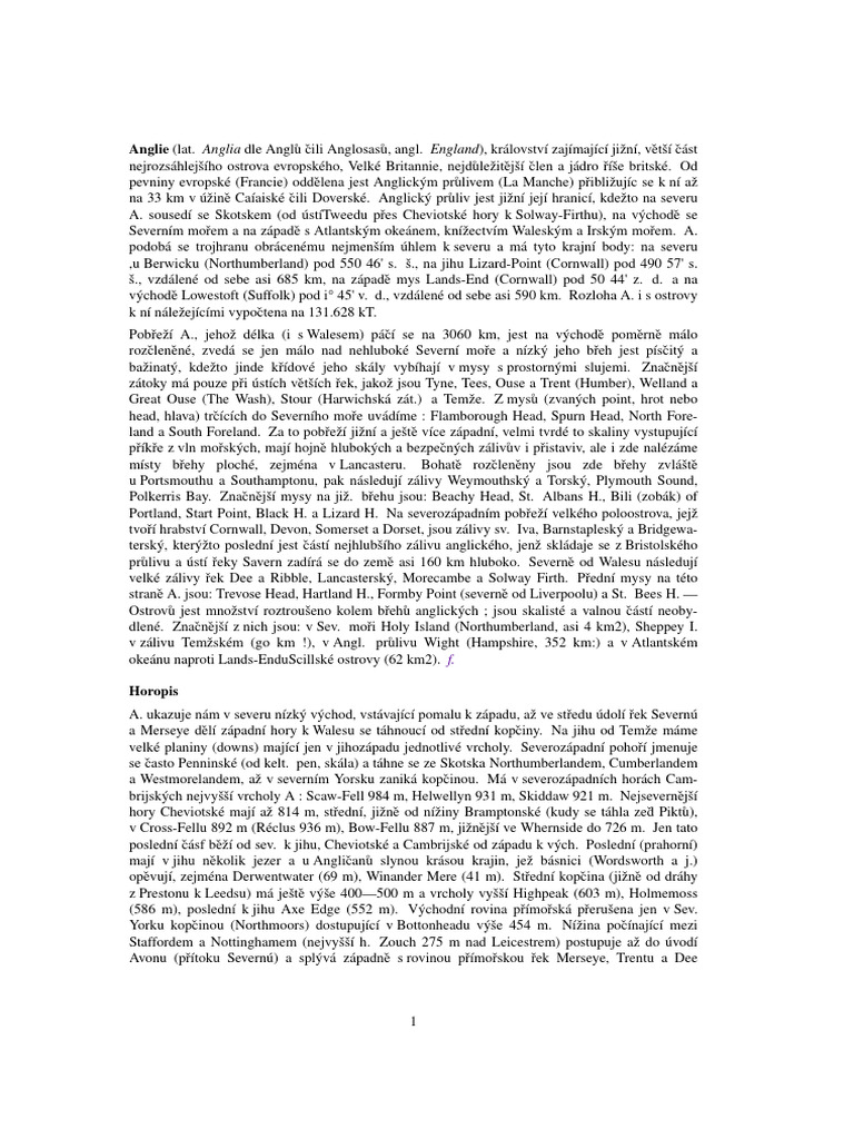 Anglie | PDF