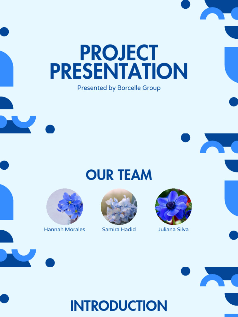 Blue Simple Geometric Project Presentation | PDF