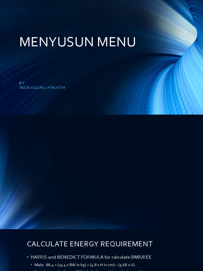 Energy Requirement Calculation Guide | PDF | Foods | Calorie
