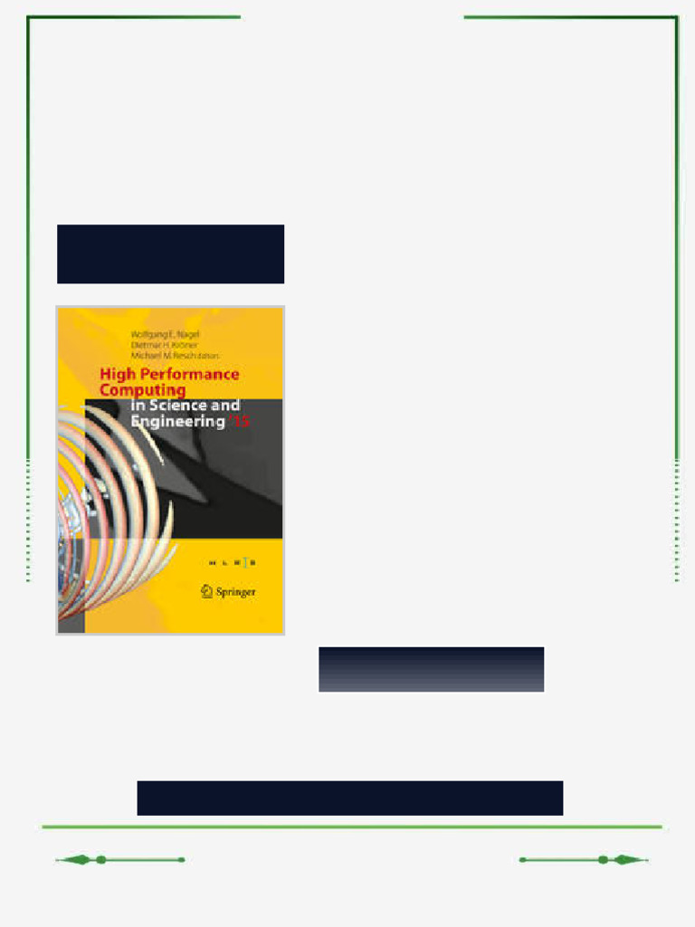 High Performance Computing in Science and Engineering 15 Transactions ...