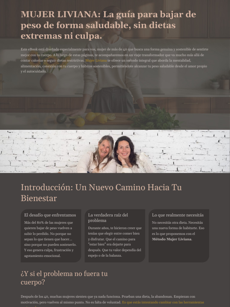 MUJER LIVIANA La Guia para Bajar de Peso de Forma Saludable Sin Dietas ...