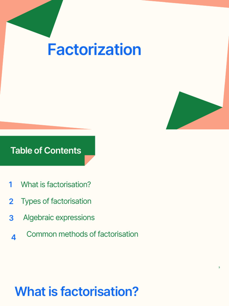 Understanding Factorization Methods | PDF