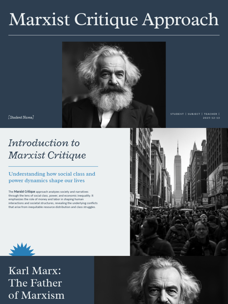 Presentation - Marxist Critique Approach | PDF | Marxism | Society