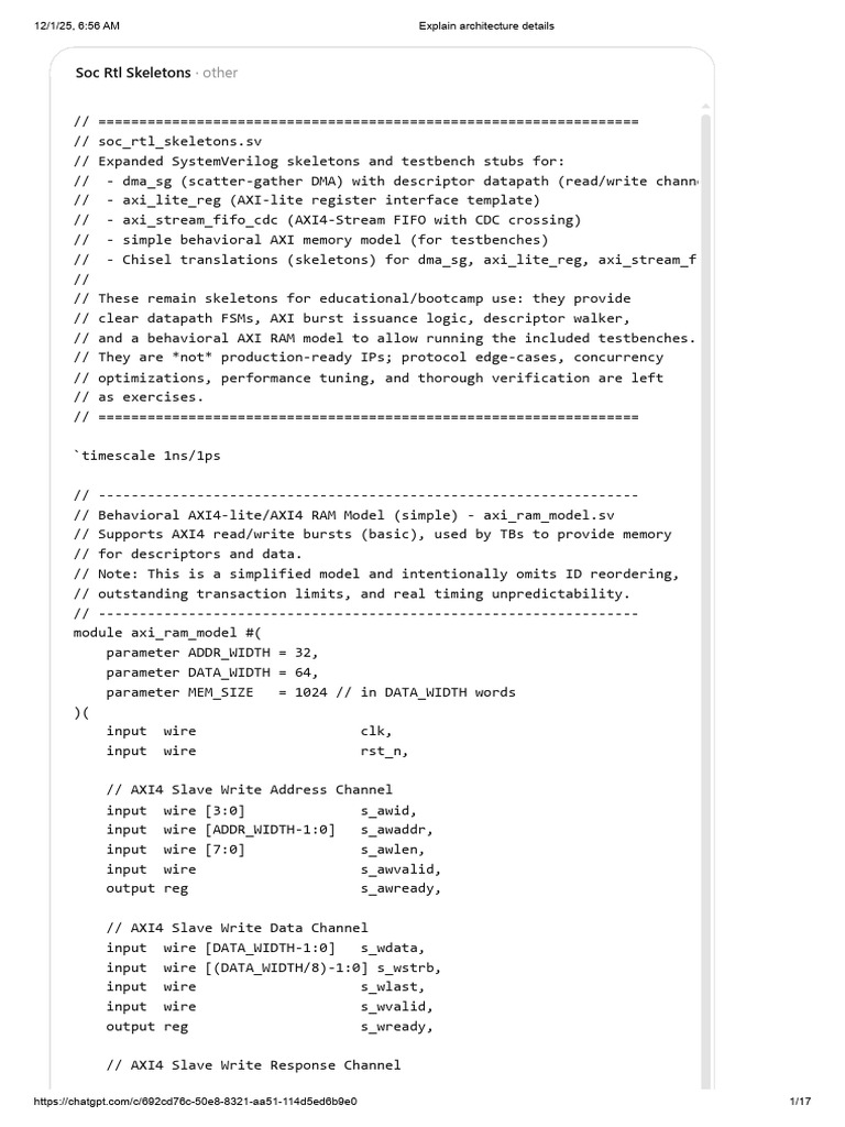 SystemVerilog AXI4 DMA Testbench Stubs | PDF | Input/Output | System On ...