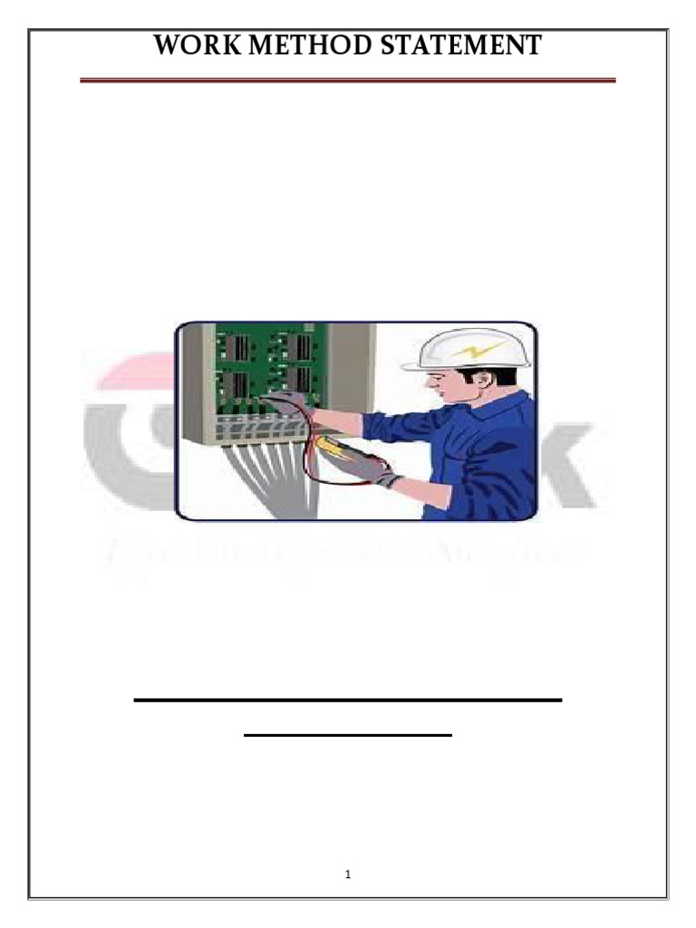 Pre-Engineered Building Electrical Method Statement | PDF | Electrical ...