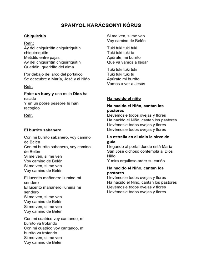 Villancicos Tradicionales de Navidad | PDF