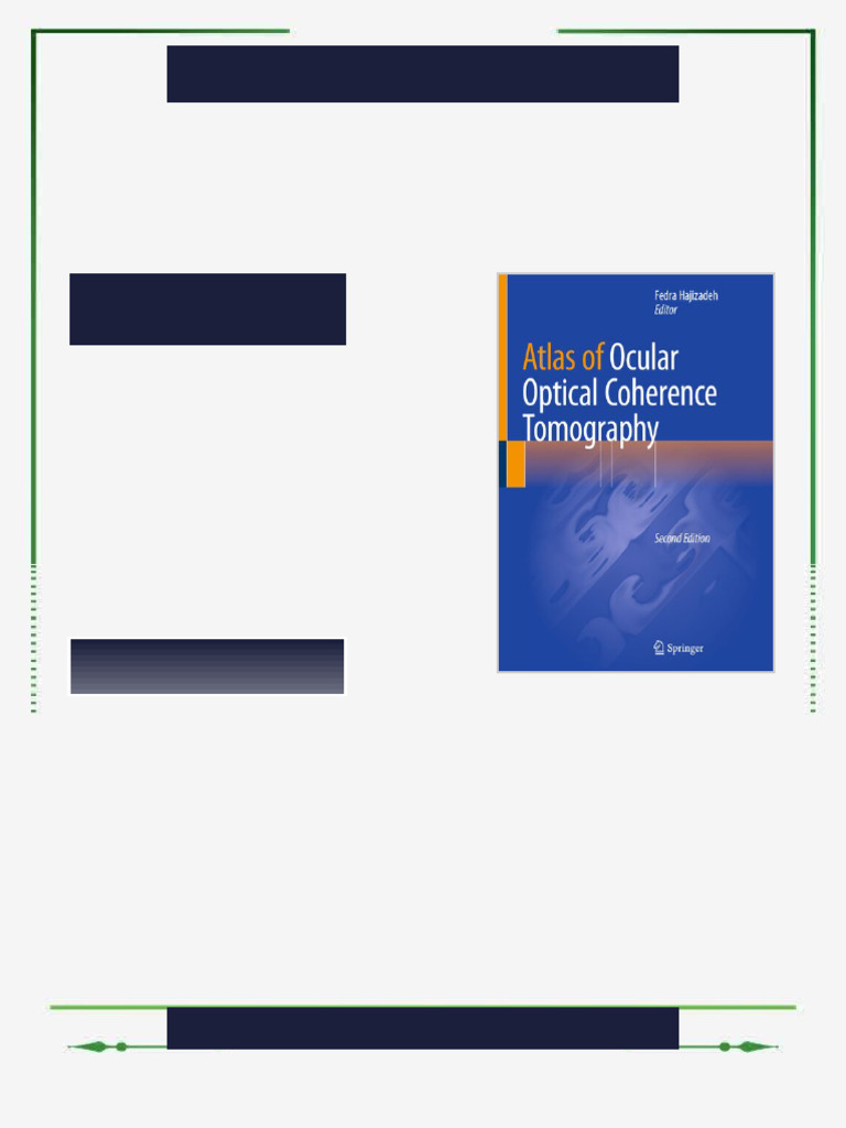 Atlas of Ocular Optical Coherence Tomography 2nd Edition Fedra ...