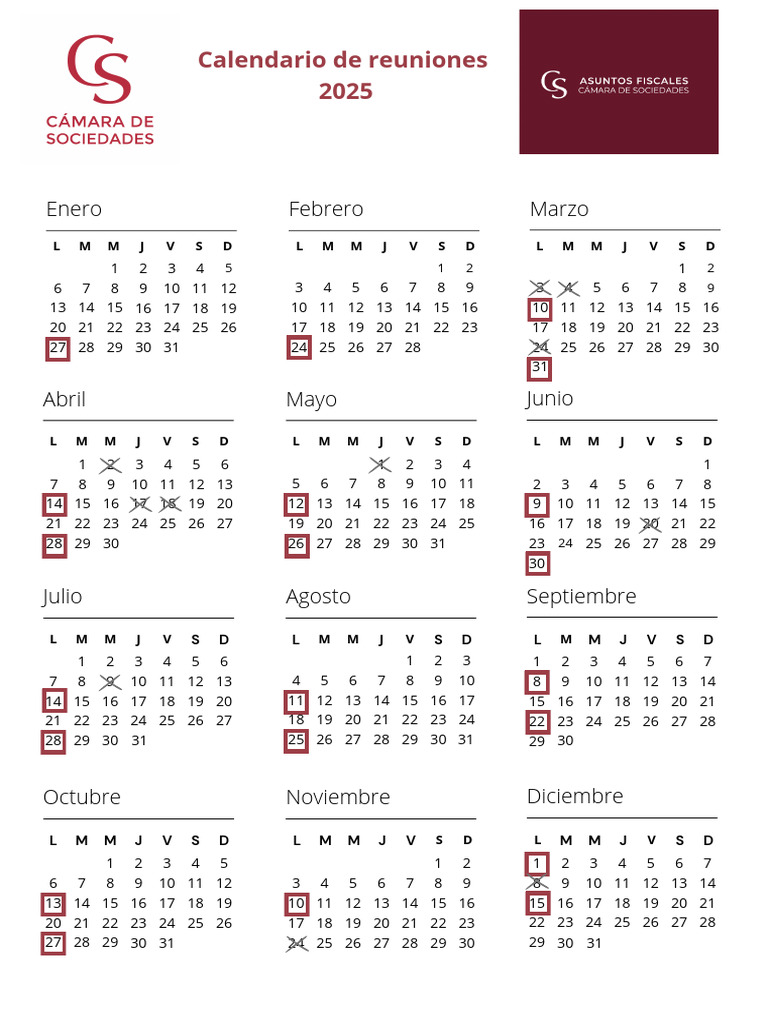 Calendario-CCAF-2025 | PDF