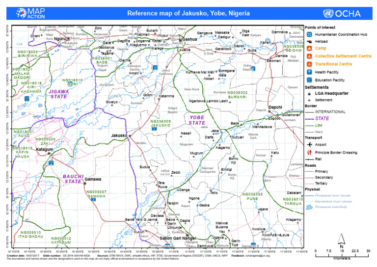 Jakusko Yobe Nigeria Reference Map | PDF