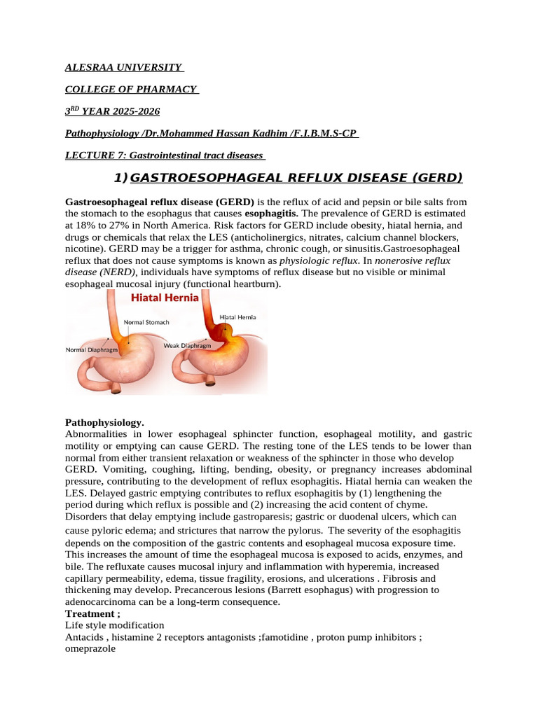 GERD and GI Disorders Overview | PDF | Gastroesophageal Reflux Disease ...