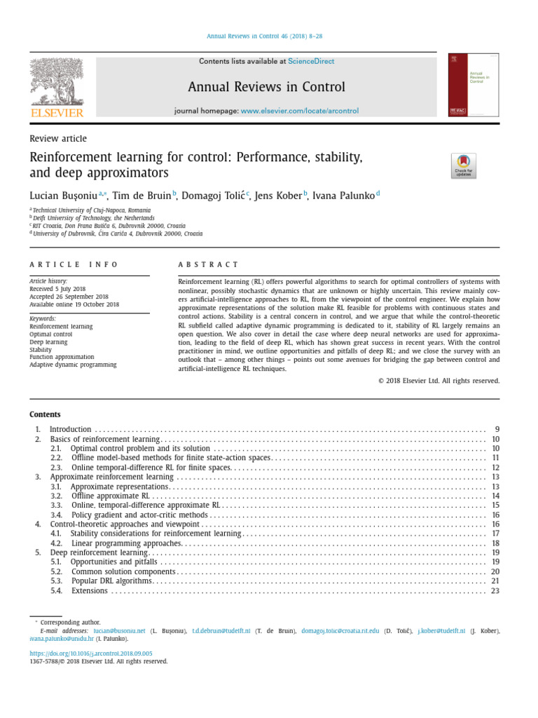 Reinforcement Learning in Control Systems | PDF | Applied Mathematics ...