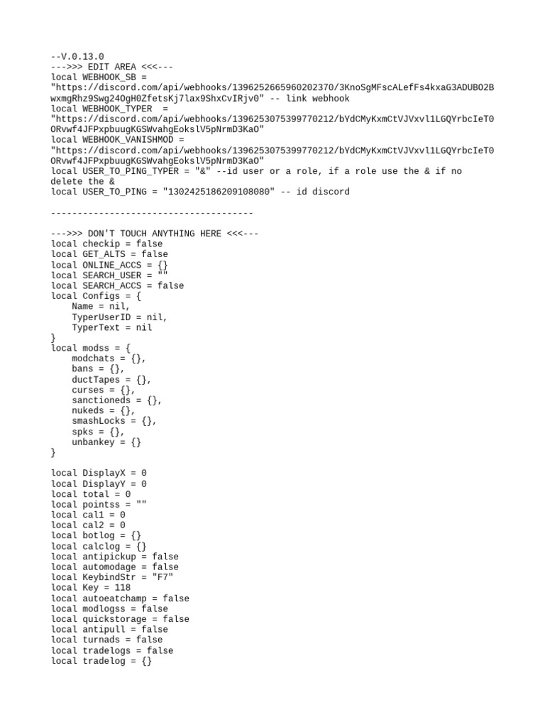 Discord Webhook Configuration Script | PDF | Computing | Human–Computer ...