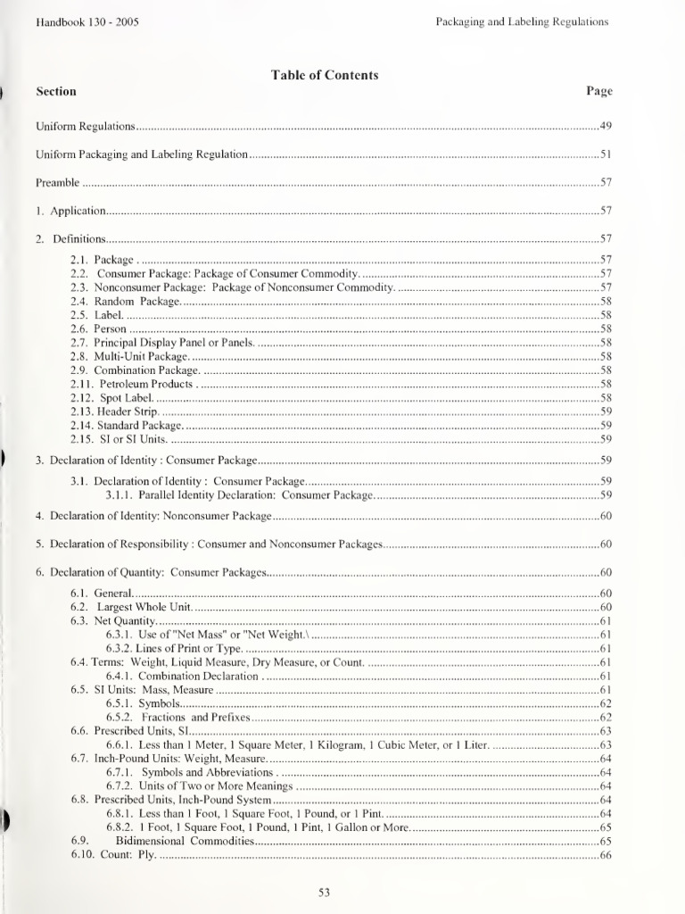 2005 Packaging and Labeling Guidelines | PDF | Litre | International ...