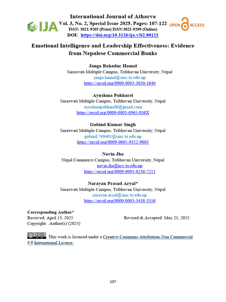 Emotional Intelligence and Leadership Effectivenes | PDF | Leadership ...