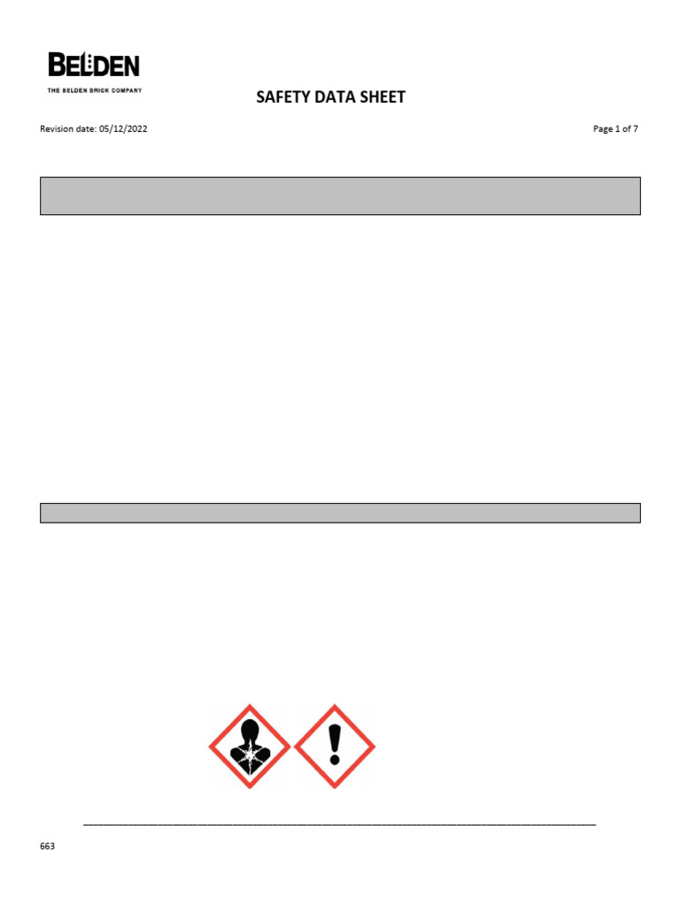 Brick Safety Data Sheet Overview | PDF | Waste | Personal Protective ...
