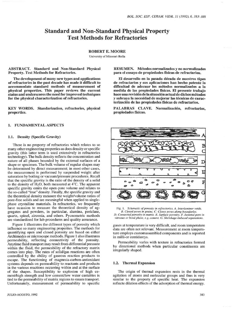 Refractory Physical Property Testing Methods | PDF | Porosity | Refractory