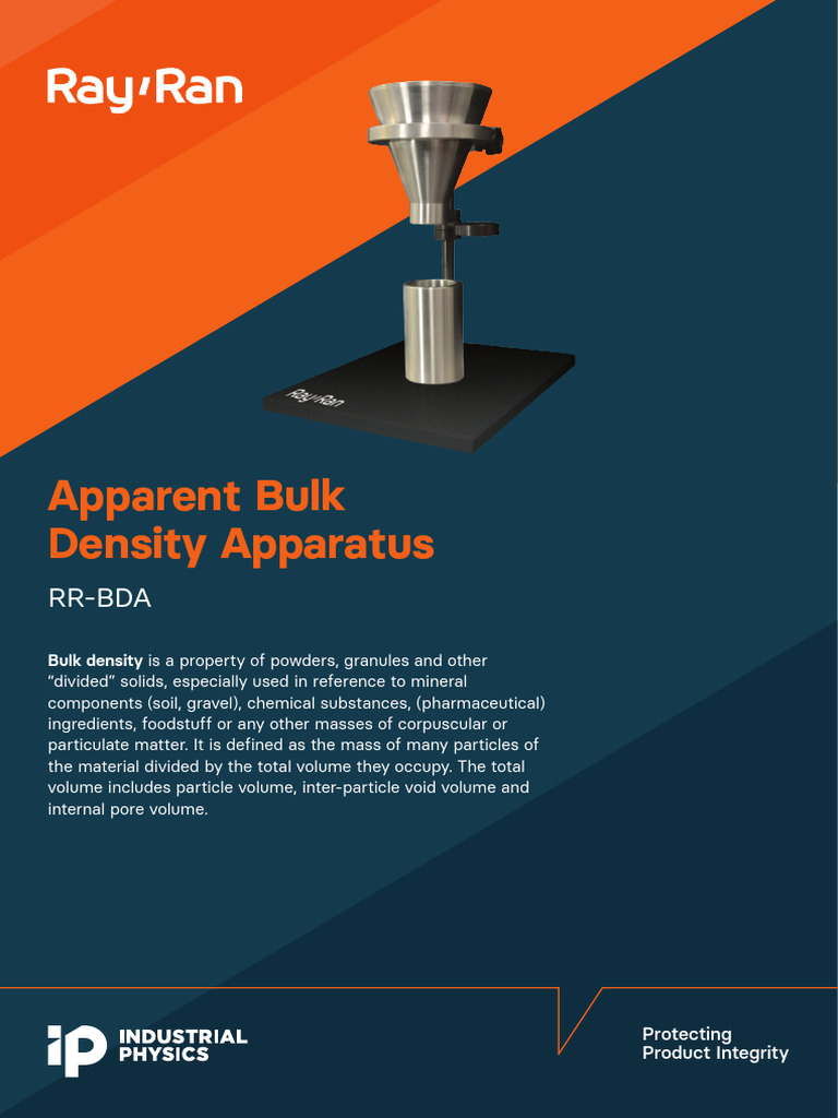 Bulk Density Testing Apparatus Guide | PDF | Density
