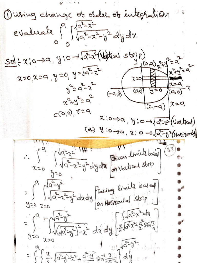 Change of Order of Integration Problems-1 | PDF