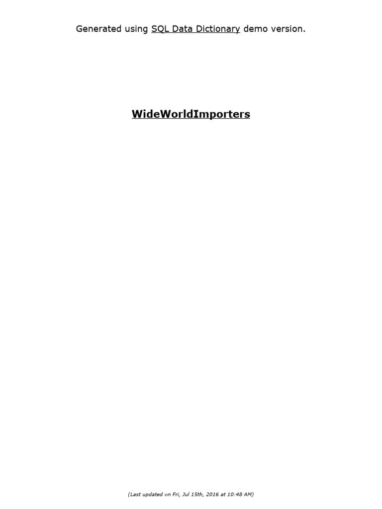 SQL Data Dictionary Overview | PDF | Database Index | Table (Database)