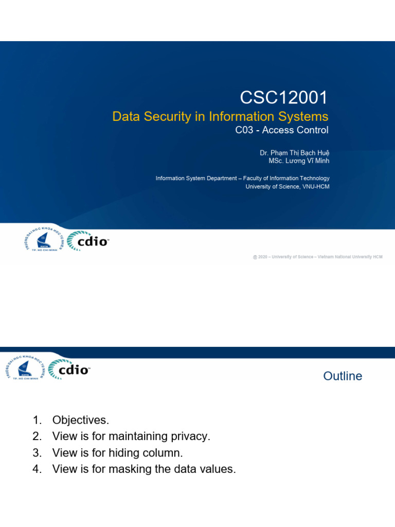 Data Security: Access Control with Views | PDF | Computer Data | Computing