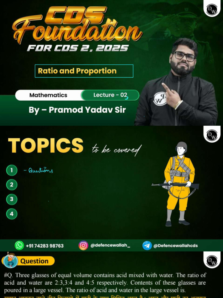 Ratio and Proportion 03 - Class Notes | PDF
