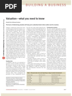 Valuation Wha You Need To Know