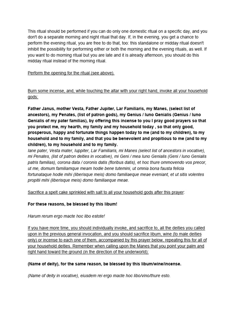 Midday Household Ritual Guide | PDF | Divinity | Mythological Characters