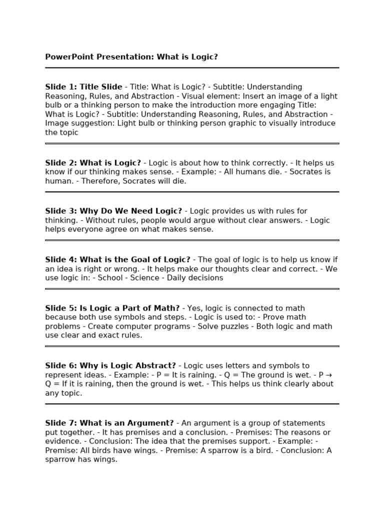 Introduction to Logic Presentation | PDF | Logic | Argument