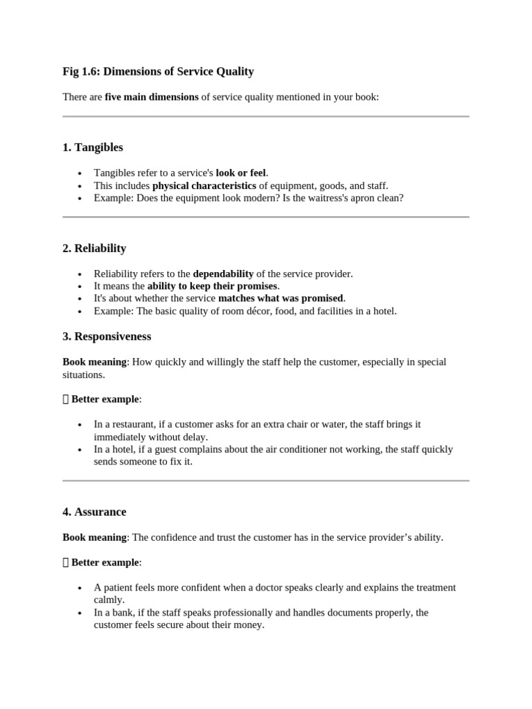 Key Dimensions of Service Quality | PDF | Quality Management | Goal