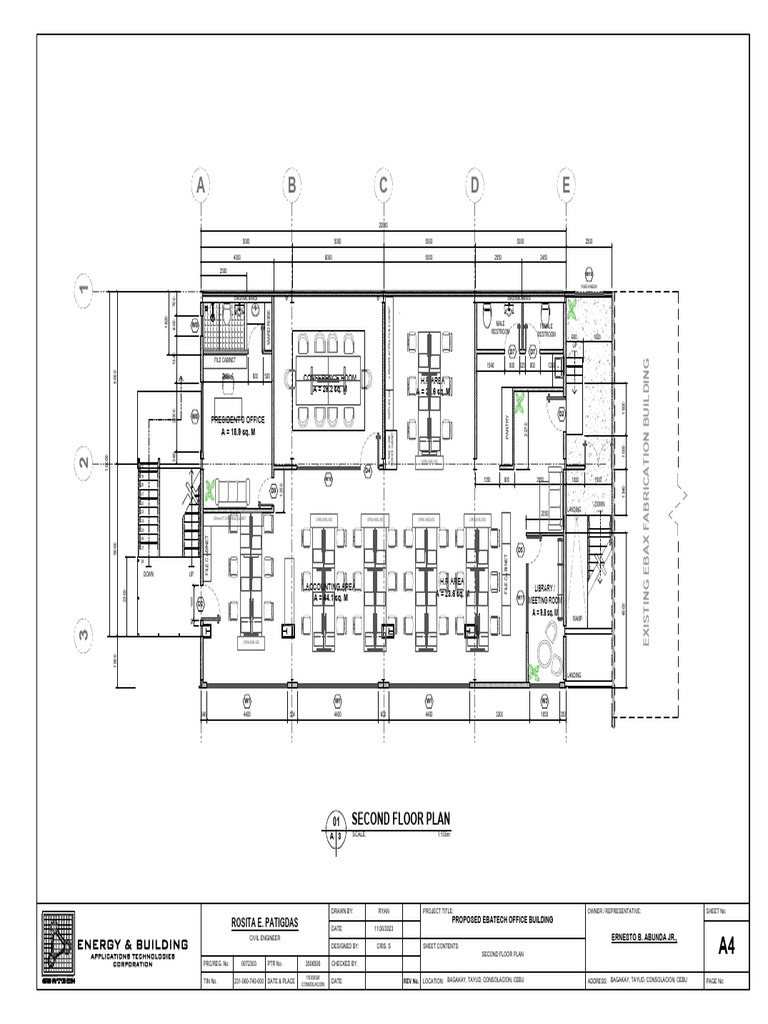 Ebatech New Bldg. Office Second Floor Plan | PDF | Office Work | Furniture