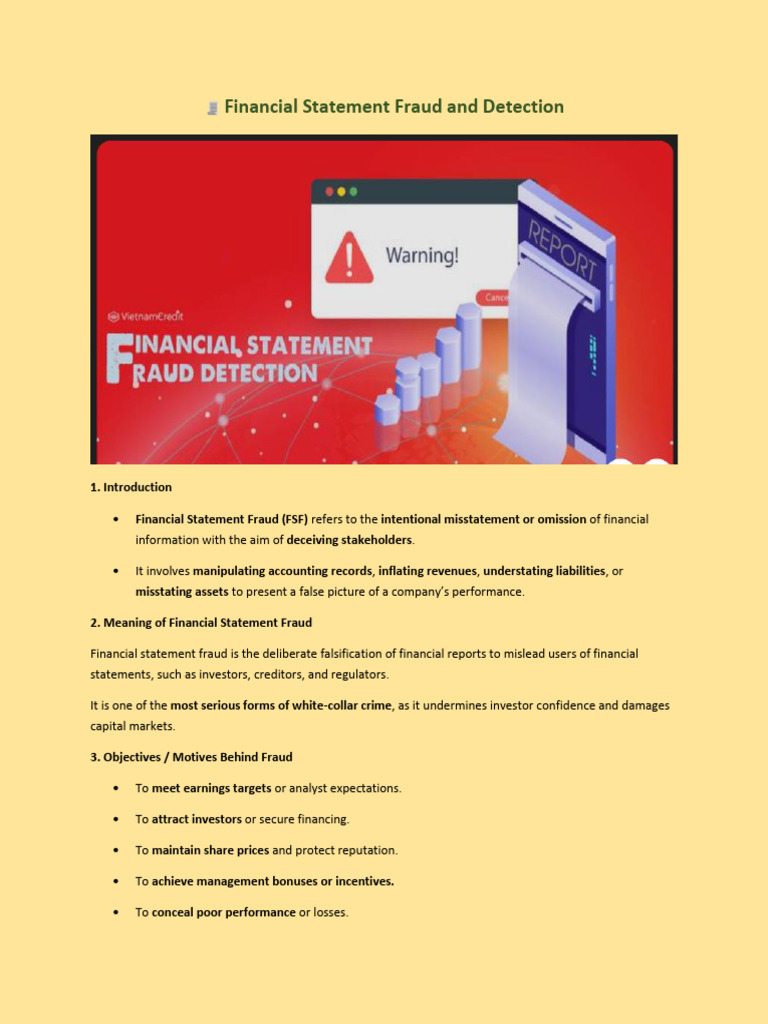 Detecting Financial Statement Fraud | PDF | Audit | Accounting