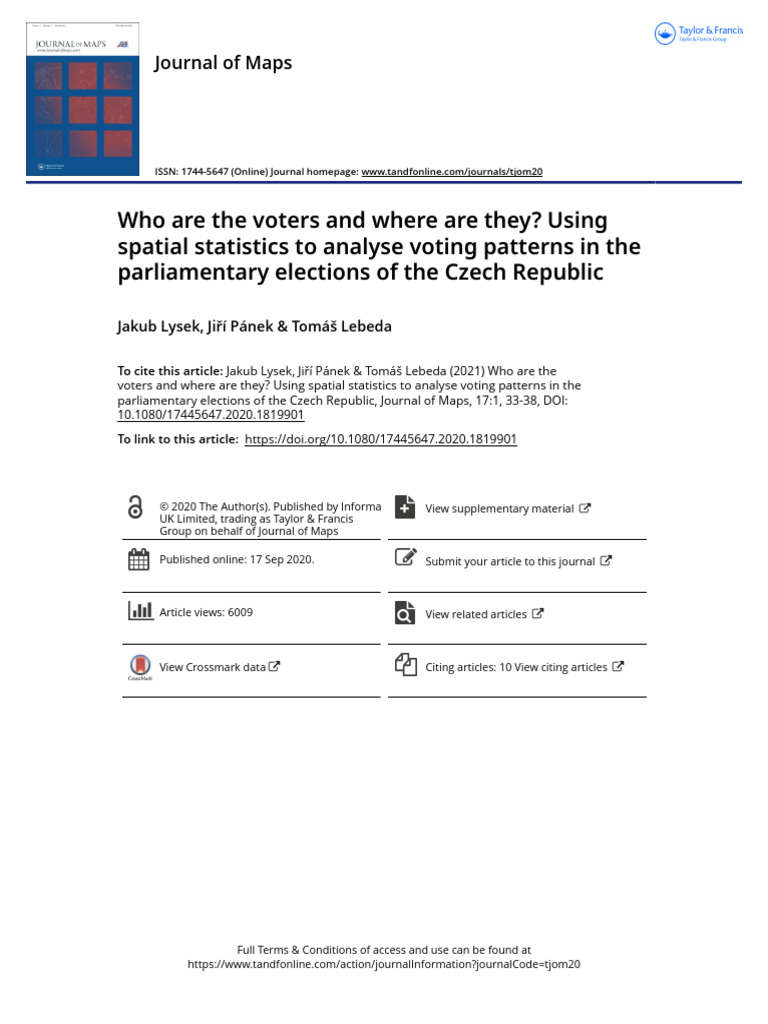 Who Are The Voters and Where Are They Using Spatial Statistics To ...