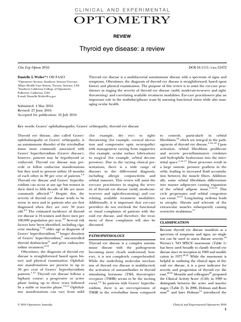 Thyroid Eye Disease Overview and Management | PDF | Medical Specialties ...