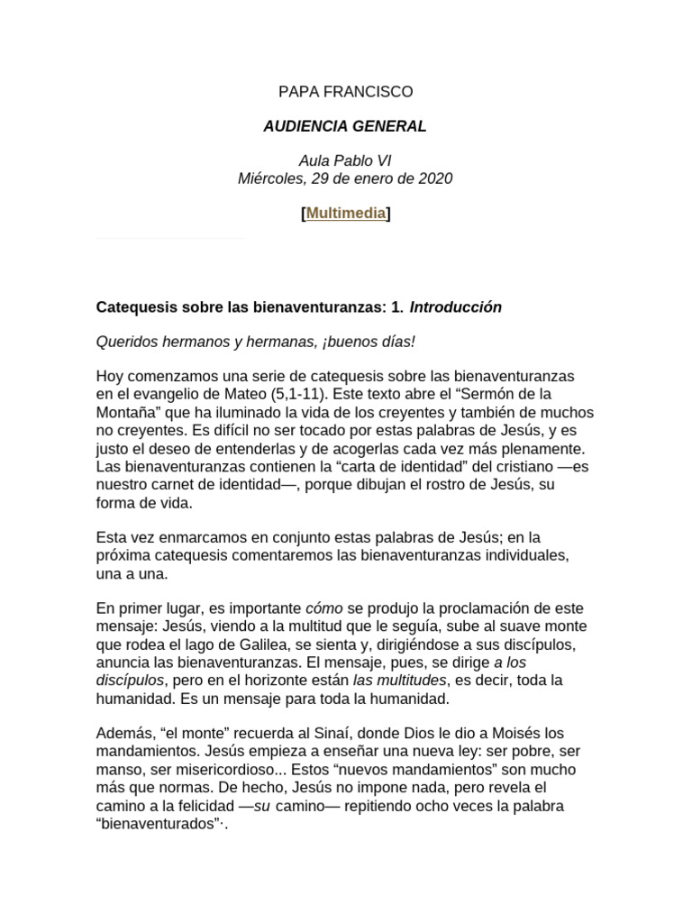 Bienaventuranzas: Camino a la Felicidad | PDF | Bienaventuranzas | Perdón