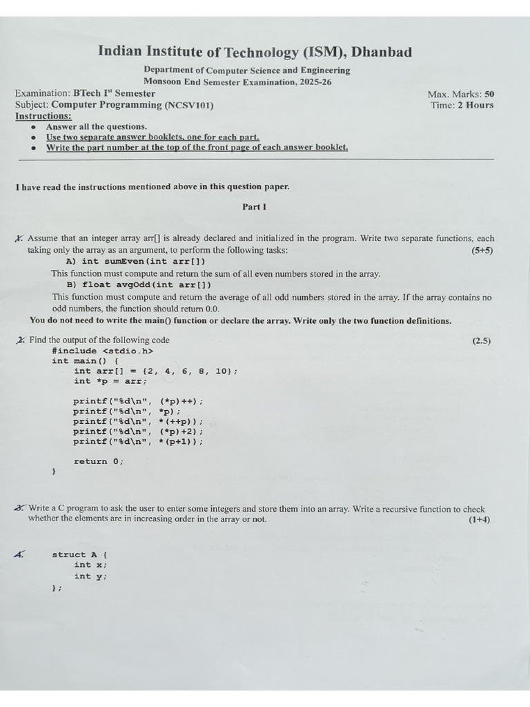 Question Paper | PDF