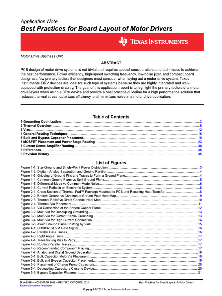 Best Practices For Board Layout of Motor Drivers | PDF