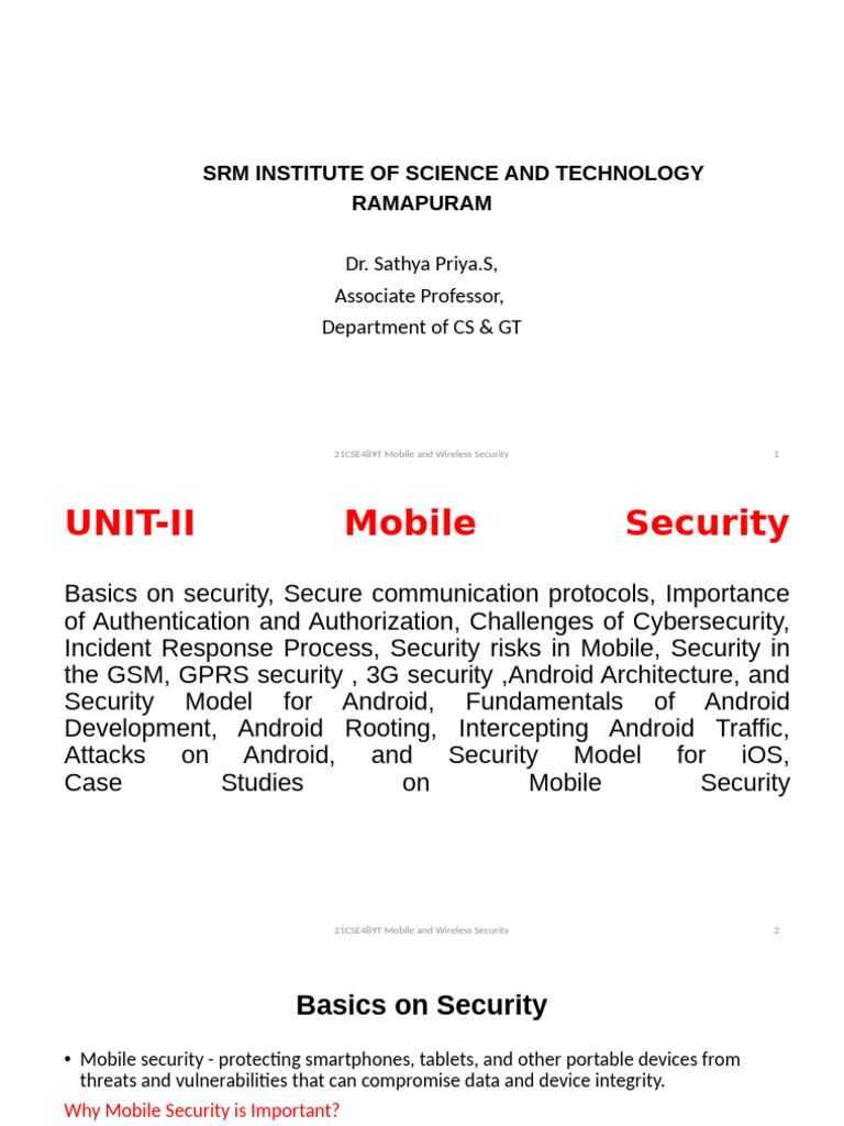 Mobile Security: Risks and Protocols | PDF | Security | Computer Security