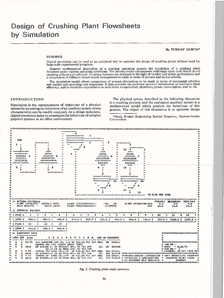 Crushing Plant Design Optimization | PDF