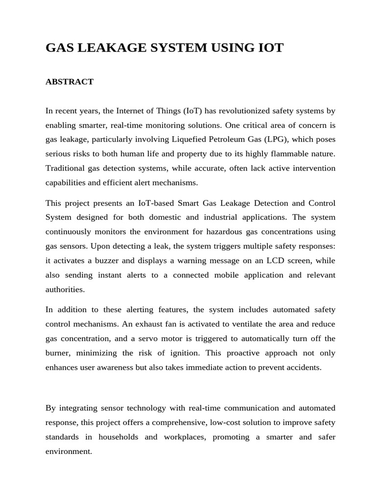 Gas Leakage Detection Using IOT - FINAL CODE | PDF | Internet Of Things ...